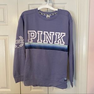 Purple PINK Crew Neck Sweatshirt